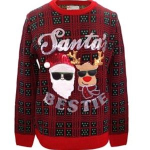 🎄🆕 Santa’s Bestie Ugly Christmas Sweater Holiday